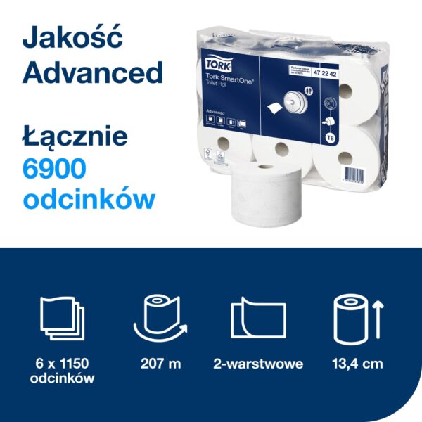 papier toaletowy Tork 472242 system T8 SmartOne