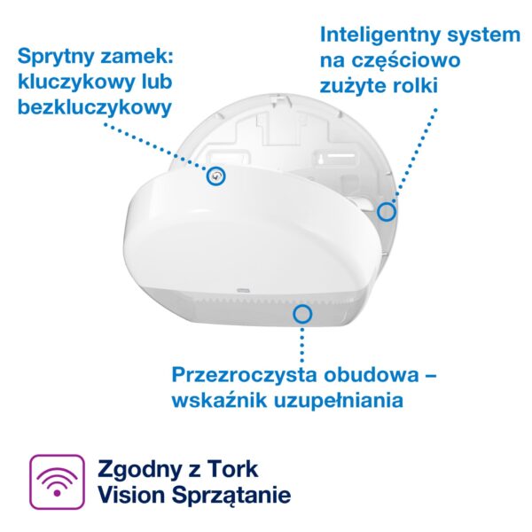 555000 T2 dozownik do papieru tork mini jumbo